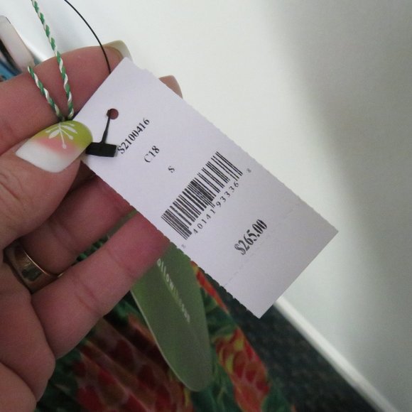 FarmRio Green Pineapple Print Maxi Dress Size S NWT - Picture 14 of 15